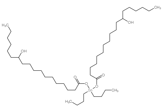 18,18'-[(dibutylstannylene)bis(oxy)]bis[18-oxooctadecan-7-ol] structure