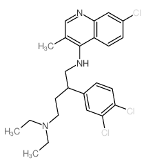 N-(7-chloro-3-methyl-quinolin-4-yl)-2-(3,4-dichlorophenyl)-N,N-diethyl-butane-1,4-diamine结构式