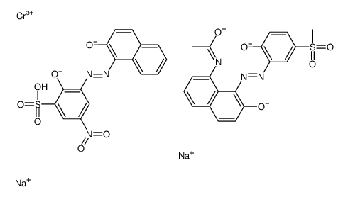 disodium [N-[7-hydroxy-8-[(2-hydroxy-5-mesylphenyl)azo]-1-naphthyl]acetamidato(2-)][2-hydroxy-3-[(2-hydroxy-1-naphthyl)azo]-5-nitrobenzenesulphonato(3-)]chromate(2-)结构式