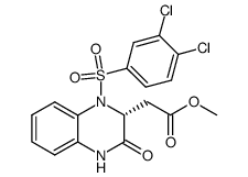 methyl {(2R)-1-[(3,4-dichlorophenyl)sulfonyl]-3-oxo-1,2,3,4-tetrahydroquinoxalin-2-yl}acetate结构式