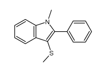 1-methyl-3-(methylthio)-2-phenyl-1H-indole Structure