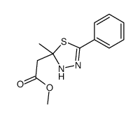 methyl 2-(2-methyl-5-phenyl-3H-1,3,4-thiadiazol-2-yl)acetate Structure