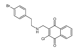 2-[[2-(4-bromophenyl)ethylamino]methyl]-3-chloronaphthalene-1,4-dione Structure