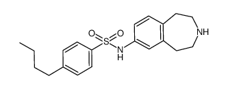 4-butyl-N-(2,3,4,5-tetrahydro-1H-benzo[d]azepin-7-yl)-benzenesulfonamide Structure