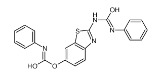 [2-(phenylcarbamoylamino)-1,3-benzothiazol-6-yl] N-phenylcarbamate结构式
