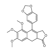 4-benzo[1,3]dioxol-5-yl-5,6,7-trimethoxy-9,9a-dihydro-3H-naphtho[2,3-c]furan-1-one结构式