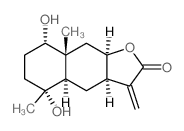 Naphtho[2,3-b]furan-2(3H)-one,decahydro-5,8-dihydroxy-5,8a-dimethyl-3-methylene-, (3aR,4aR,5R,8S,8aR,9aR)- structure