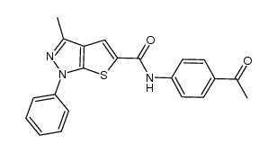 1H-Thieno[2,3-c]pyrazole-5-carboxamide,N-(4-acetylphenyl)-3-methyl-1-phenyl-(9CI) Structure