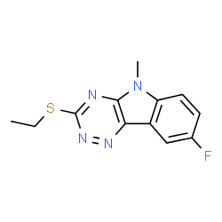 5H-1,2,4-Triazino[5,6-b]indole,3-(ethylthio)-8-fluoro-5-methyl-(9CI)结构式