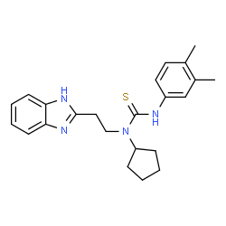 Thiourea, N-[2-(1H-benzimidazol-2-yl)ethyl]-N-cyclopentyl-N-(3,4-dimethylphenyl)- (9CI) Structure