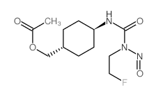 [4-[(2-fluoroethyl-nitroso-carbamoyl)amino]cyclohexyl]methyl acetate structure