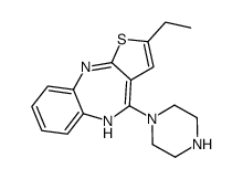 2-ethyl-4-piperazin-1-yl-5H-thieno[3,2-c][1,5]benzodiazepine结构式