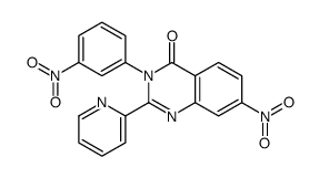 7-nitro-3-(3-nitrophenyl)-2-pyridin-2-ylquinazolin-4-one结构式