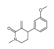 4-(3-methoxyphenyl)-1-methyl-3-methylidenepiperidin-2-one结构式