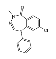 8-chloro-4-methyl-1-phenyl-1,4-dihydro-benzo[e][1,2,4]triazepin-5-one结构式