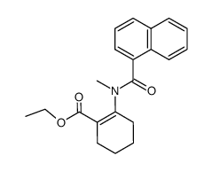 2-[Methyl-(naphthalene-1-carbonyl)-amino]-cyclohex-1-enecarboxylic acid ethyl ester Structure