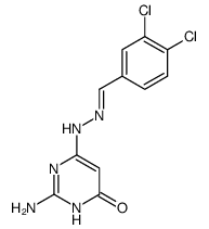 3,4-dichloro-benzaldehyde (2-amino-6-oxo-1,6-dihydro-pyrimidin-4-yl)-hydrazone Structure