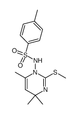 N-(4,4,6-trimethyl-2-methylsulfanyl-4H-pyrimidin-1-yl)-toluene-4-sulfonamide Structure