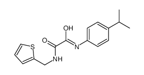 N'-(4-propan-2-ylphenyl)-N-(thiophen-2-ylmethyl)oxamide结构式