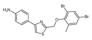 4-[2-[(2,4-dibromo-6-methylphenoxy)methyl]-1,3-thiazol-4-yl]aniline Structure