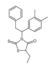 3-[1-(3,4-dimethyl-phenyl)-2-phenyl-ethyl]-5-ethyl-2-thioxo-thiazolidin-4-one结构式