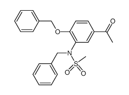 N-{5-acetyl-2-[(phenylmethyl)oxy]phenyl}-N-(phenylmethyl)methanesulfonamide Structure