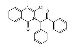 2-chloro-3-(2-oxo-1,2-diphenylethyl)quinazolin-4-one结构式