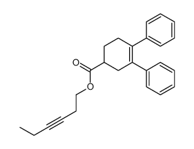 hex-3-ynyl 3,4-diphenylcyclohex-3-ene-1-carboxylate Structure