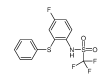 1,1,1-trifluoro-N-(4-fluoro-2-phenylsulfanylphenyl)methanesulfonamide结构式