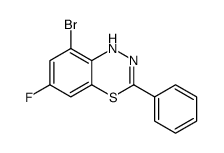 8-bromo-6-fluoro-3-phenyl-1H-4,1,2-benzothiadiazine Structure