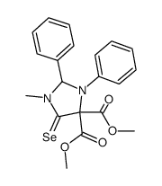 1-methyl-2,3-diphenyl-5-selenoxo-imidazolidine-4,4-dicarboxylic acid dimethyl ester结构式