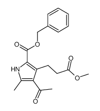 4-acetyl-3-(2-methoxycarbonyl-ethyl)-5-methyl-pyrrole-2-carboxylic acid benzyl ester Structure