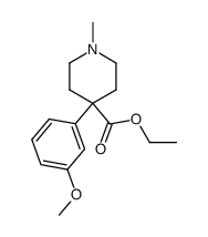 4-(3-methoxy-phenyl)-1-methyl-piperidine-4-carboxylic acid ethyl ester结构式