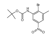 (2-bromo-3-methyl-5-nitro-phenyl)-carbamic acid tert-butyl ester结构式