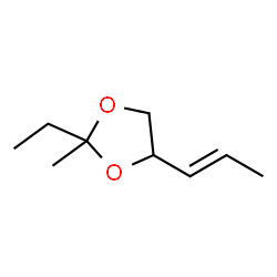 1,3-Dioxolane,2-ethyl-2-methyl-4-(1-propenyl)- (9CI) structure