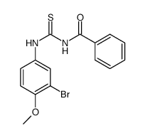 N-((3-bromo-4-methoxyphenyl)carbamothioyl)benzamide结构式