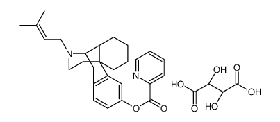 Morphinan-3-ol,17-(3-methyl-2-butenyl)-,3-pyridinecarboxylate (ester),tartrate,(-)结构式