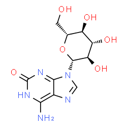 2H-Purin-2-one, 6-amino-9-beta-D-glucopyranosyl-1,9-dihydro- Structure