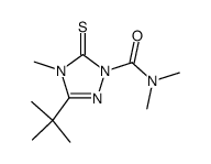 3-tert-butyl-4-methyl-5-thioxo-4,5-dihydro-[1,2,4]triazole-1-carboxylic acid dimethylamide结构式