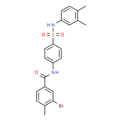 3-bromo-N-(4-{[(3,4-dimethylphenyl)amino]sulfonyl}phenyl)-4-methylbenzamide结构式