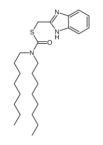 S-(1H-benzimidazol-2-ylmethyl) N,N-dioctylcarbamothioate Structure