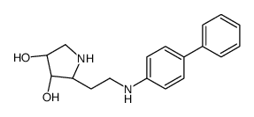 (2S,3R,4S)-2-[2-(4-phenylanilino)ethyl]pyrrolidine-3,4-diol Structure