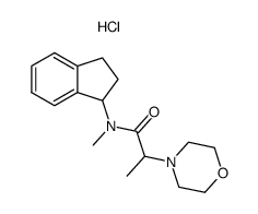 N-Indan-1-yl-N-methyl-2-morpholin-4-yl-propionamide; hydrochloride结构式