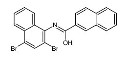 N-(2,4-dibromonaphthalen-1-yl)naphthalene-2-carboxamide结构式