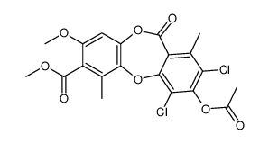 methyl 9-acetyloxy-8,10-dichloro-3-methoxy-1,7-dimethyl-6-oxobenzo[b][1,4]benzodioxepine-2-carboxylate Structure