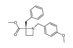 (R)-methyl 1-(4-methoxybenzyl)-2-benzylazetidine-2-carboxylate Structure