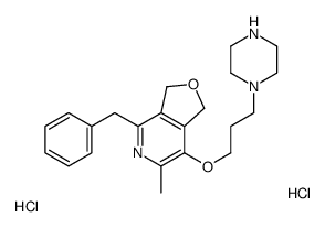 4-benzyl-6-methyl-7-(3-piperazin-1-ylpropoxy)-1,3-dihydrofuro[3,4-c]pyridine,dihydrochloride Structure