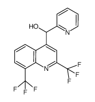 alpha-2-pyridinyl-2,8-bis(trifluoromethyl)-4-quinolinemethanol structure