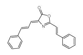 5(4H)-Oxazolone,2-(2-phenylethenyl)-4-(3-phenyl-2-propen-1-ylidene)-结构式