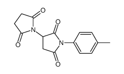 3-(2,5-dioxopyrrolidin-1-yl)-1-(4-methylphenyl)pyrrolidine-2,5-dione结构式